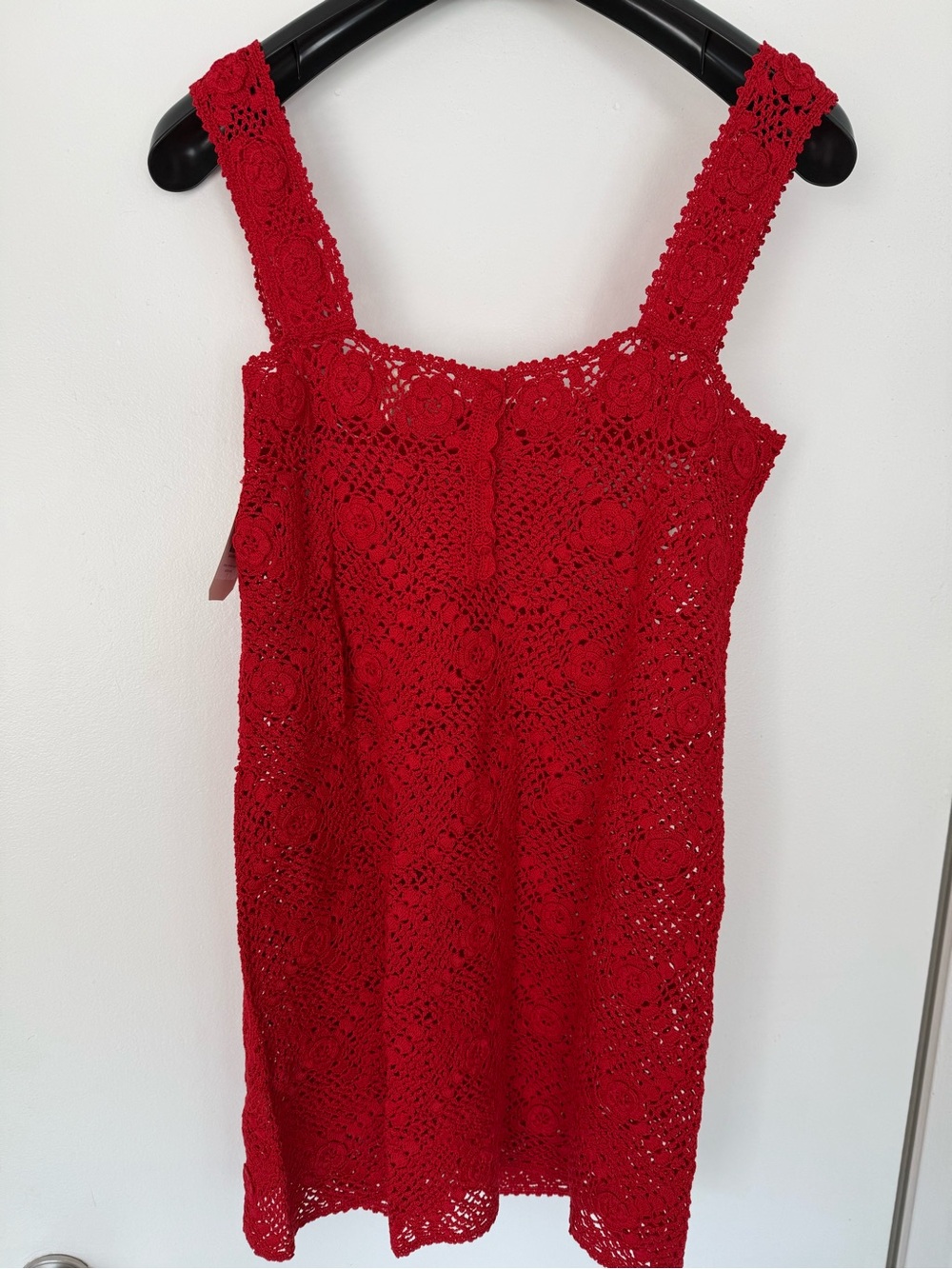 Doen Heirloom Eloise Dress in Ruby Red -Crochet Sleeveless Dress - Women's NWT